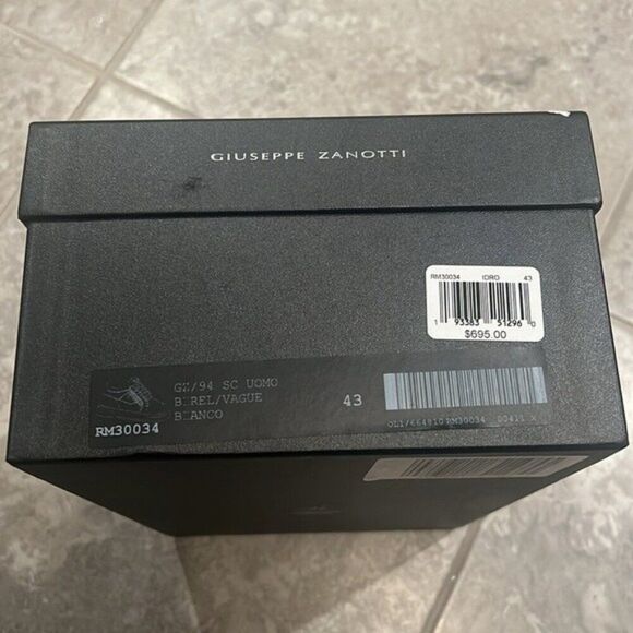 Giuseppe Zanotti Colorblock Leather Double-Zip Sneakers, NWT, Size EU 43 - Picture 14 of 16